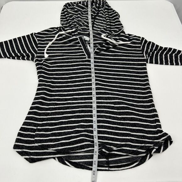 NWT Stitch Fix Market & Spruce Striped Kangaroo Pocket Drawstring Hood Pullover - Picture 5 of 6
